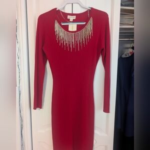 a new day Scarlet Long Sleeve Dress with Sparkling Detail